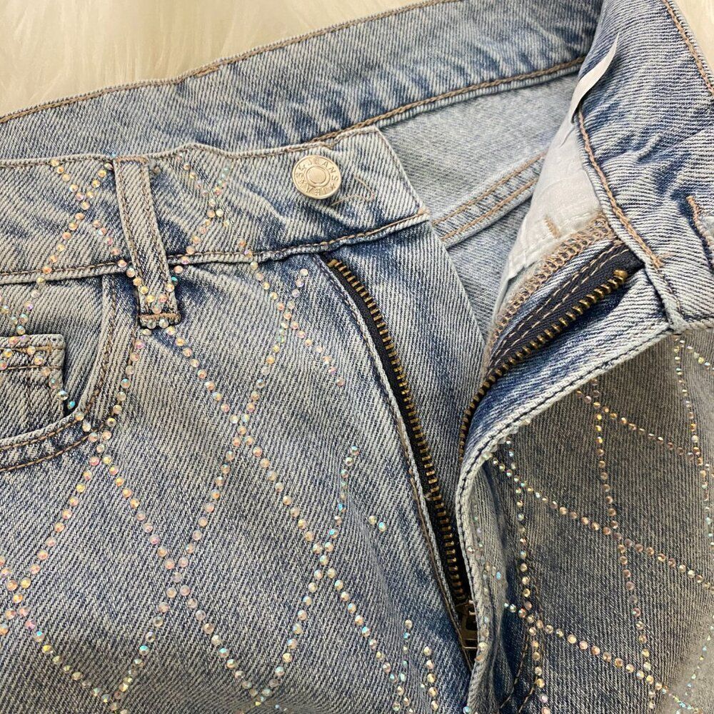 Zara Diamond Patterned Blue Jeans - Picture 5 of 8